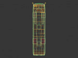 low poly coach bus 04 3D Model