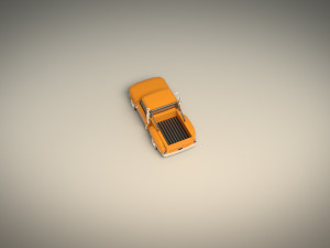 low poly vintage pickup 03 3Dモデル