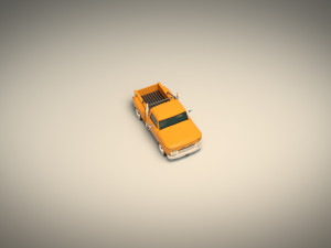 low poly vintage pickup 03 3Dモデル