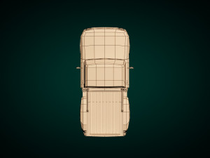 low poly vintage pickup 03 3Dモデル