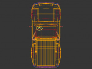 low poly vintage pickup 03 3Dモデル
