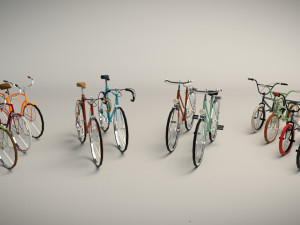 low poly bike pack Model 3D