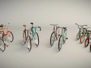 low poly bike pack 3D Model