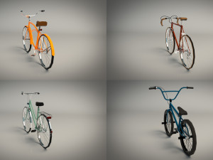 low poly bike pack Model 3D