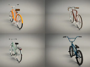 low poly bike pack 3D Model