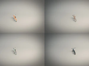 low poly bike pack 3D Model