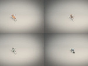 low poly bike pack Model 3D