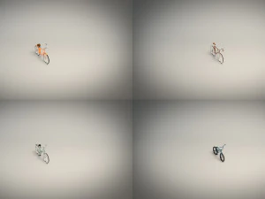 low poly bike pack 3D Model