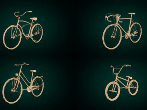 low poly bike pack 3D Model