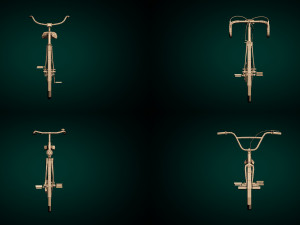 low poly bike pack Model 3D