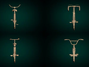 low poly bike pack 3D Model