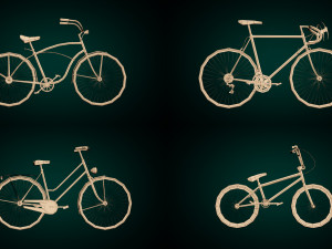 low poly bike pack Model 3D