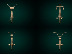 low poly bike pack 3D Model
