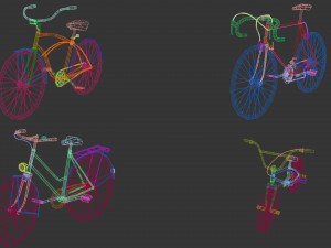 low poly bike pack Model 3D