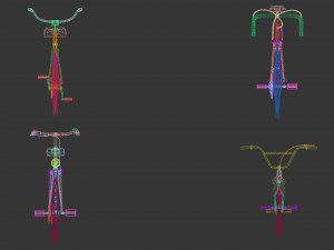 low poly bike pack Model 3D