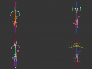 low poly bike pack Model 3D