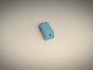 low poly transporter van 02 Modelo 3D