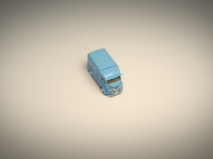 low poly transporter van 02 Modelo 3D