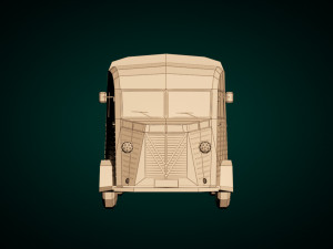 low poly transporter van 02 Modelo 3D