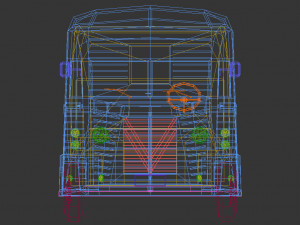 low poly transporter van 02 Modelo 3D