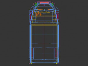 low poly transporter van 02 Modelo 3D