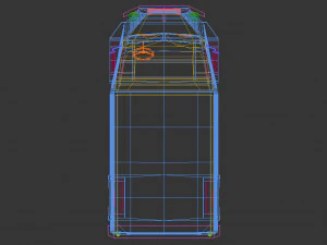 low poly transporter van 02 3D Model