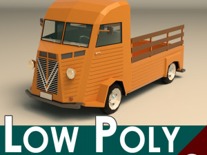 low poly pickup van 02 3D-Modell