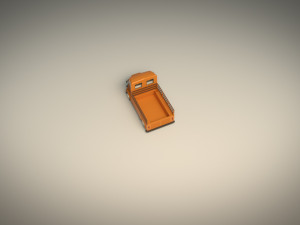 low poly pickup van 02 Model 3D