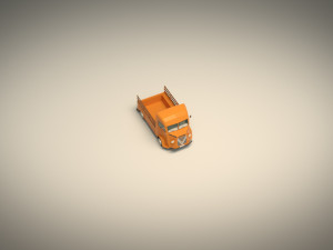 low poly pickup van 02 Model 3D