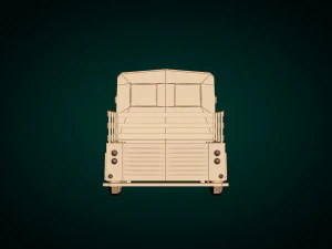 furgone pick-up low poly 02 Modello 3D