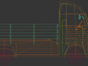 low poly pickup van 02 Model 3D