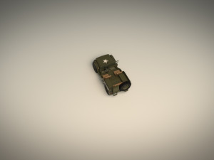 low poly military jeep 01 3D 模型