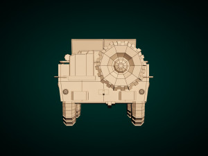low poly military jeep 01 3D 模型