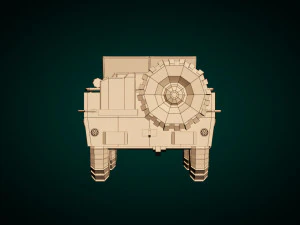 low poly military jeep 01 3D Model