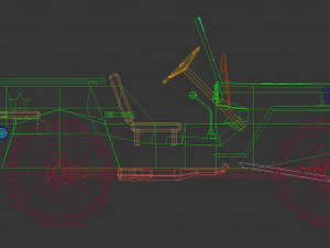 low poly military jeep 01 3D Model