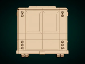 low poly ambulance 02 3D Model