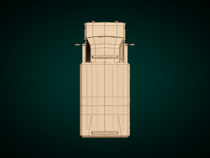 low poly ambulance 02 3D Model