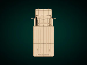 low poly ambulance 02 3D Model