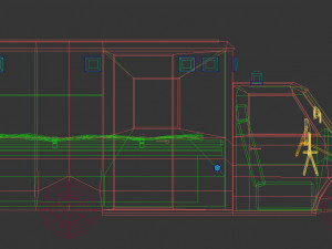 low poly ambulance 02 3D Model