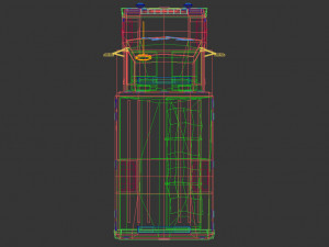 low poly ambulance 02 3D Model