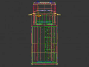 low poly ambulance 02 3D Model