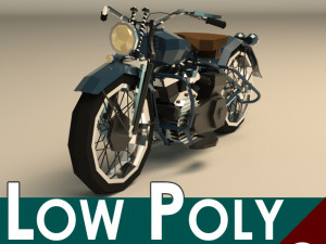 low poly motorcycle 03 Model 3D