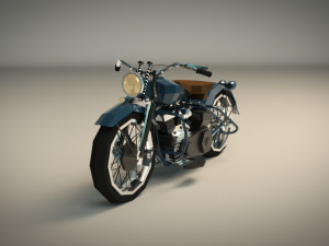 low poly motorcycle 03 3D Model