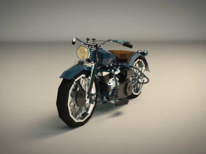 low poly motorcycle 03 3D Model