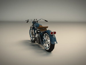 low poly motorcycle 03 3D Model