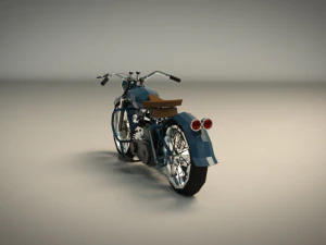 low poly motorcycle 03 3D Model