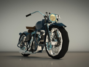 low poly motorcycle 03 3D Model