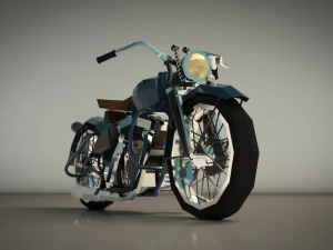 low poly motorcycle 03 3D Model