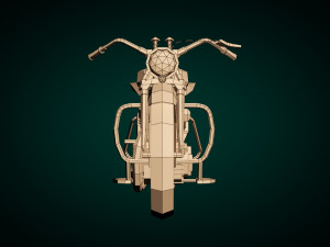 low poly motorcycle 03 3D Model