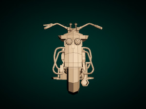 low poly motorcycle 03 3D Model